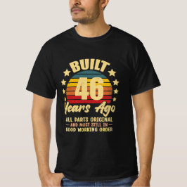 Camiseta 46 Anos Atrás Todas as Peças Originais Aniversário