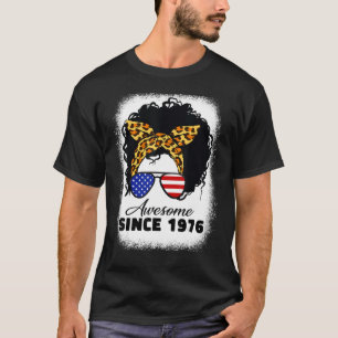 Camiseta 46 Anos De Idade, Leopard Incrível Desde 1976 Aniv