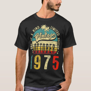 Camiseta 46 anos de idade outubro de 1975 Decorações do 46º