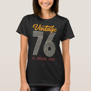 Camiseta 46 anos Vintage 1976 46ª Decoração de aniversário