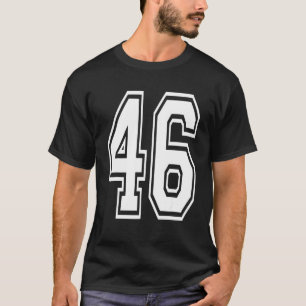 Camiseta 46 Número da Faculdade de Aniversário
