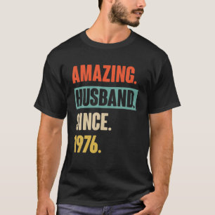 Camiseta 46 Wedding Aniversary Gift Him - Amazing Husband S