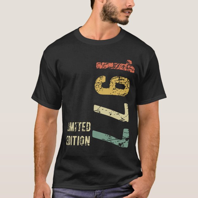 Camiseta 47º Aniversário do Gift 1977 Limited Edition 47 an (Frente)