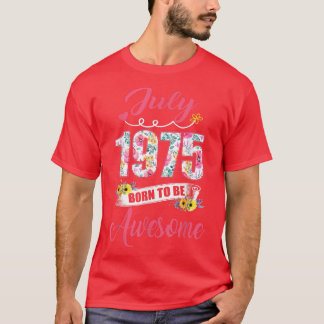 Camiseta 47º Aniversário do Presente Floral para o Nascer d