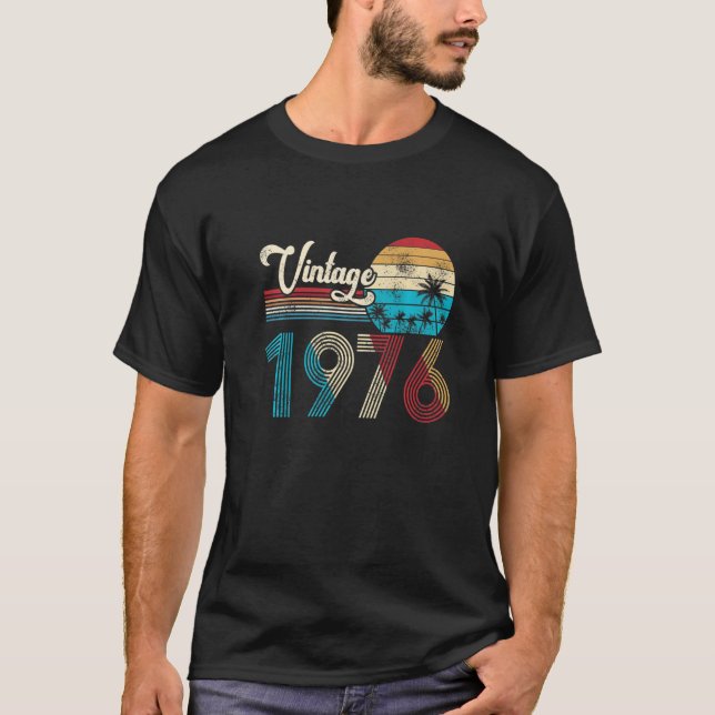 Camiseta 47º Aniversário Homens Camiseiros Com 47 Anos De I (Frente)