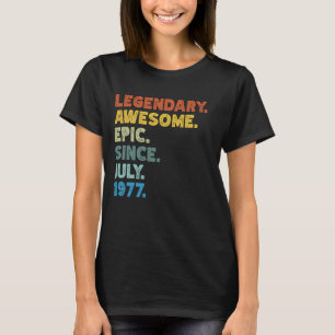 Camiseta 47º aniversário Homens Mulheres Epic Incrível Desd