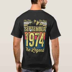 Camiseta 47º Aniversário O Homem O Mito A Legenda