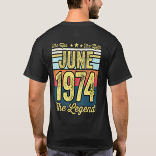 Camiseta 47º Aniversário O Homem O Mito A Lenda Jun