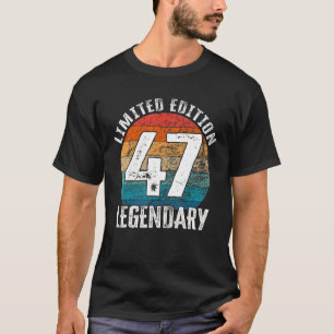 Camiseta 47º aniversário Vintage Legendary Bday