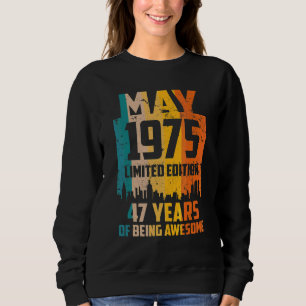 Camiseta 47. º aniversário 47 anos incrível desde maio de 1