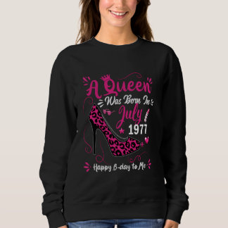 Camiseta 47.º Aniversário Alto Salto Uma Rainha Foi Nascer