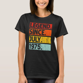 Camiseta 47.a Legenda de aniversário desde julho de 1975 47
