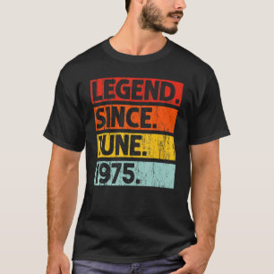 Camiseta 47.a Legenda de aniversário desde junho de 1975, 4