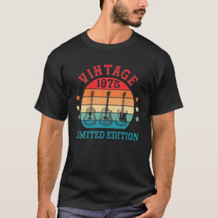 Camiseta 47 Anos De Idade 47.O Aniversário Vintage 1975 Gui