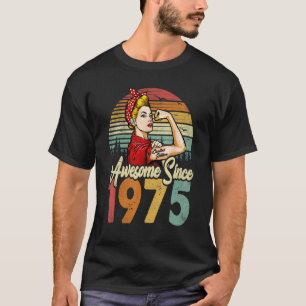 Camiseta 47 anos de idade incrível desde 1975 47ª Aniversár