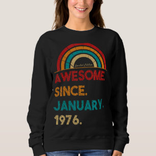Camiseta 47 anos de idade incrível desde janeiro de 1976 47