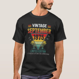 Camiseta 47 anos de idade Retro Vintage setembro de 1975 47