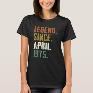 Camiseta 47 anos de lenda desde abril de 1975 47º aniversár