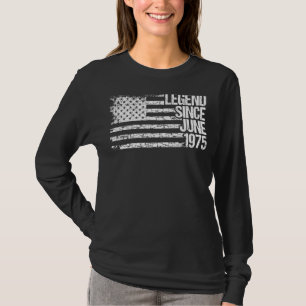 Camiseta 47 anos de lenda desde junho de 1975 47º aniversár