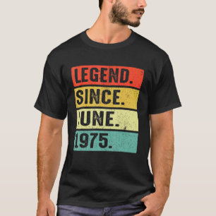 Camiseta 47 anos de lenda desde junho de 1975 47º aniversár