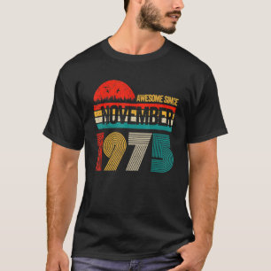 Camiseta 47 anos é incrível desde novembro de 1975 47th Bir