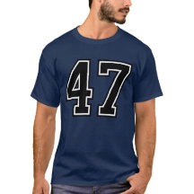 47 Jersey Uniform Varsity Sports Number, 47th