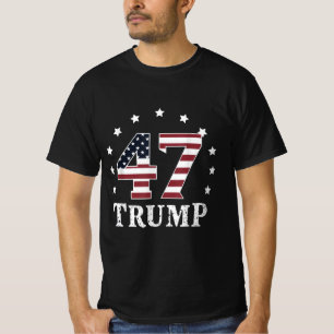 Camiseta 47 Trump 2024 American Flag 2024
