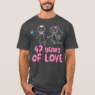 Camiseta 47 Years Of Love Couples 47th Wedding Anniversary 
