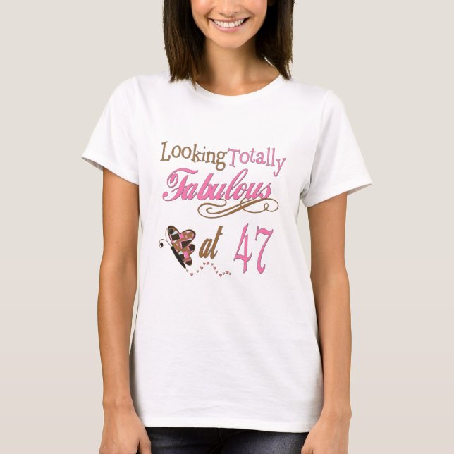 Camiseta 47th Presentes da festa de aniversário (Frente)