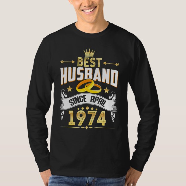 Camiseta 48º aniversário do casamento Melhor marido desde 1 (Frente)