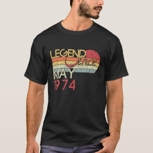 Camiseta 48º Aniversário Minha Legenda De 48 Anos Desde Mai