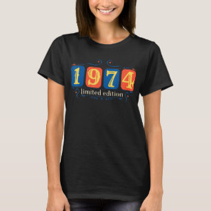 Camiseta 48.º aniversário Damas 48 Anos 1974 5