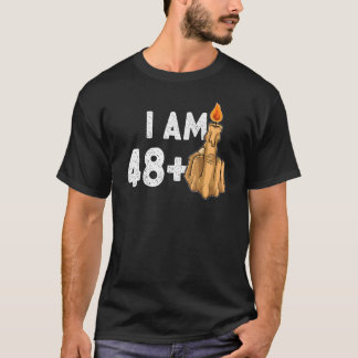 Camiseta 48+1 Dedo Médio 49º Aniversário Provocativo