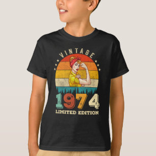 Camiseta 48 anos 1974 Vintage 48º aniversário oferece mul