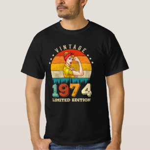 Camiseta 48 anos 1974 Vintage 48º aniversário oferece mul