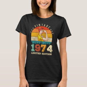 Camiseta 48 anos 1974 Vintage 48º aniversário oferece mul