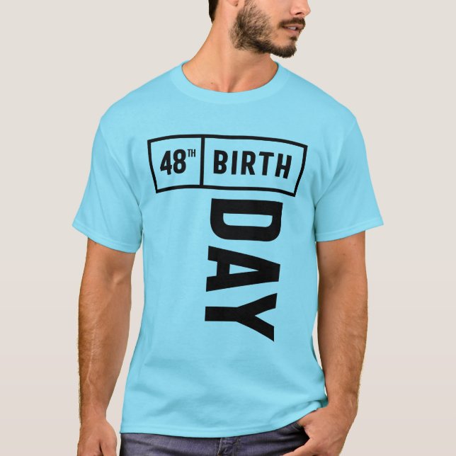 Camiseta 48 anos - 48º presente engraçado de aniversário (Frente)