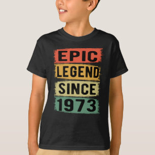 Camiseta 48 Anos De Idade Dia 1973 Legenda Epic 48º Aniver