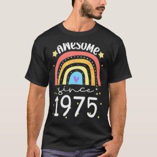 Camiseta 48 anos de idade incrível desde 1975 48º aniversár