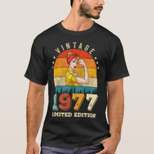 Camiseta 48 anos de idade no domingo de 1977 Vintage 48º an