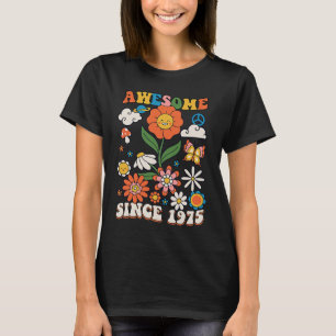 Camiseta 48 anos é incrível desde 1975 Groovy Retro 48th B