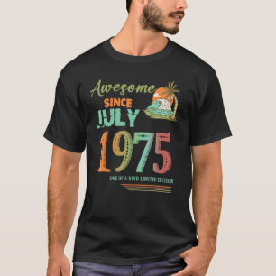Camiseta 48 anos é incrível desde junho de 1975 48º anivers