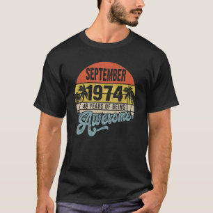 Camiseta 48 anos é incrível desde setembro de 1974 48º aniv