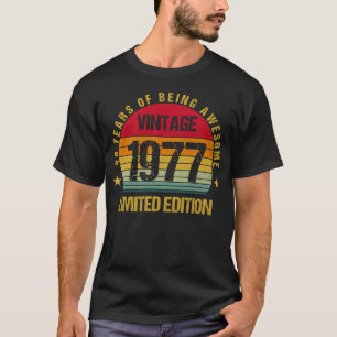 Camiseta 48 anos Quarenta e oito 1977 48º aniversário