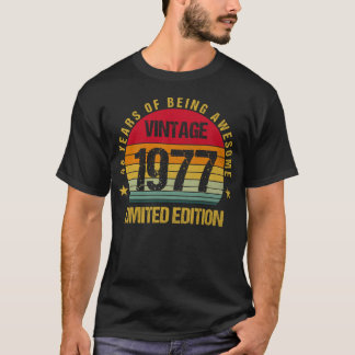 Camiseta 48 anos Quarenta e oito 1977 48º aniversário