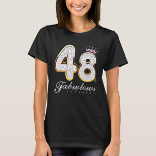 Camiseta 48 e Fabuloso Diamante C de Aniversário, 48 anos