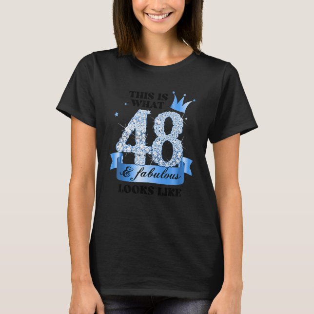 Camiseta 48 & Fabulous I Blue White Party Group Candid Phot (Frente)