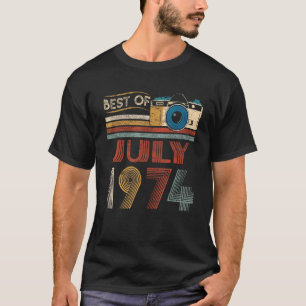 Camiseta 48 Vintage Birthday, 48 Anos Melhor De Julho De 19