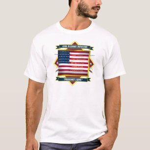 Camiseta 48th Roupa voluntário da infantaria de Illinois