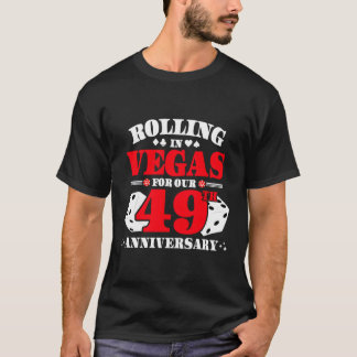 Camiseta 49º Aniversário Las Vegas 49º Anniversar Casado